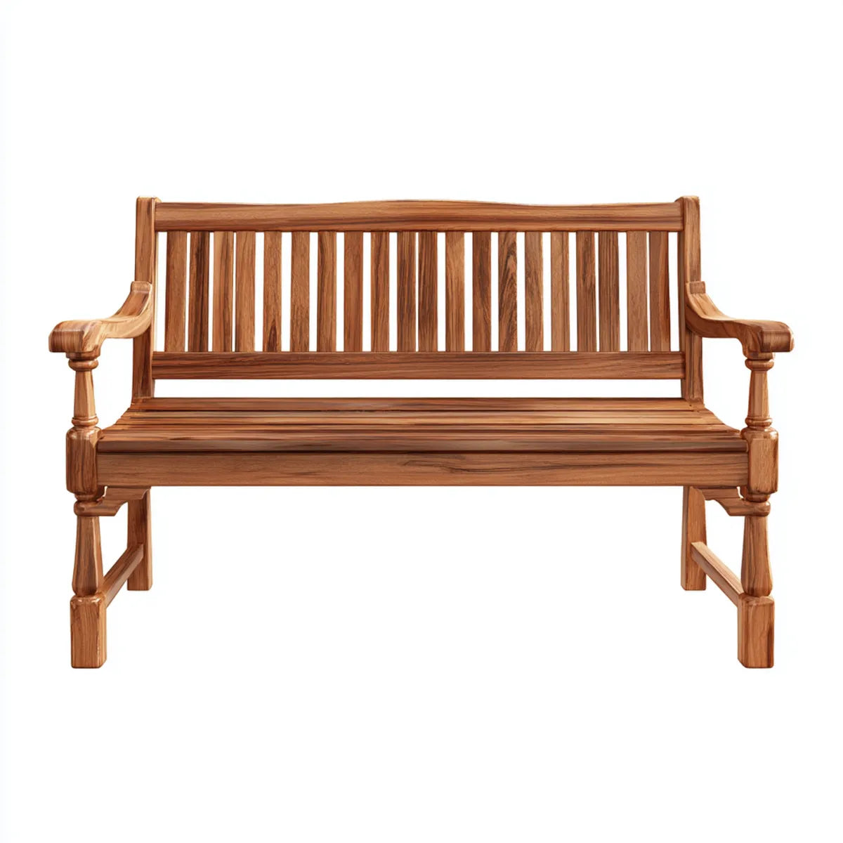 Ławka ogrodowa z miodem brązowym 120 x 65 x 90 cm z naoliwionego drewna akacji litej z podłokietnikami