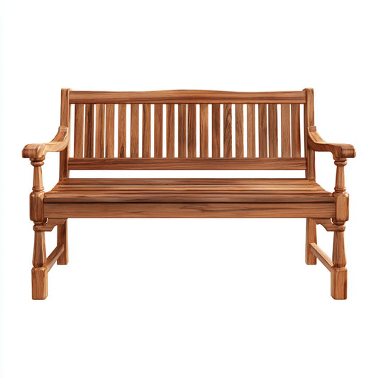 Ławka ogrodowa z miodem brązowym 120 x 65 x 90 cm z naoliwionego drewna akacji litej z podłokietnikami
