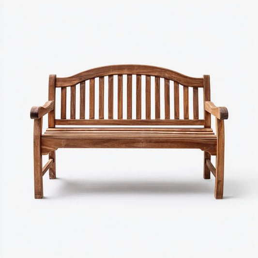 Ławka ogrodowa, 2-osobowa ławka ogrodowa Brązowy 120 x 65 x 90 cm z litego drewna akacjowego z zakrzywionym oparciem
