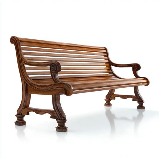Ławka ogrodowa 3-osobowa Brązowy 180 x 65 x 90 cm Masywne drewno akacjowe Kościelny kształt