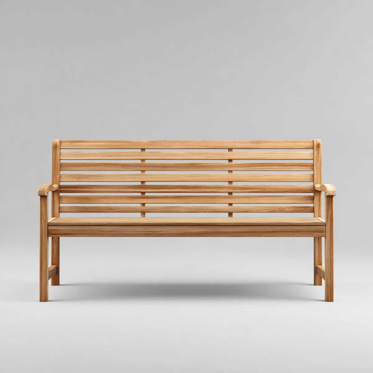 Ławka ogrodowa 2-osobowa Przyroda 120 x 65 x 90 cm z litego teku prostokątnego