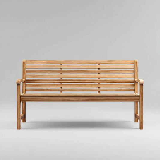 Ławka ogrodowa 2-osobowa Przyroda 120 x 65 x 90 cm z litego teku prostokątnego