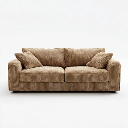 Sofa, 2-fotelowa sofa Beżżowa 178 x 88 x 84 cm z pokrywą z poliestru