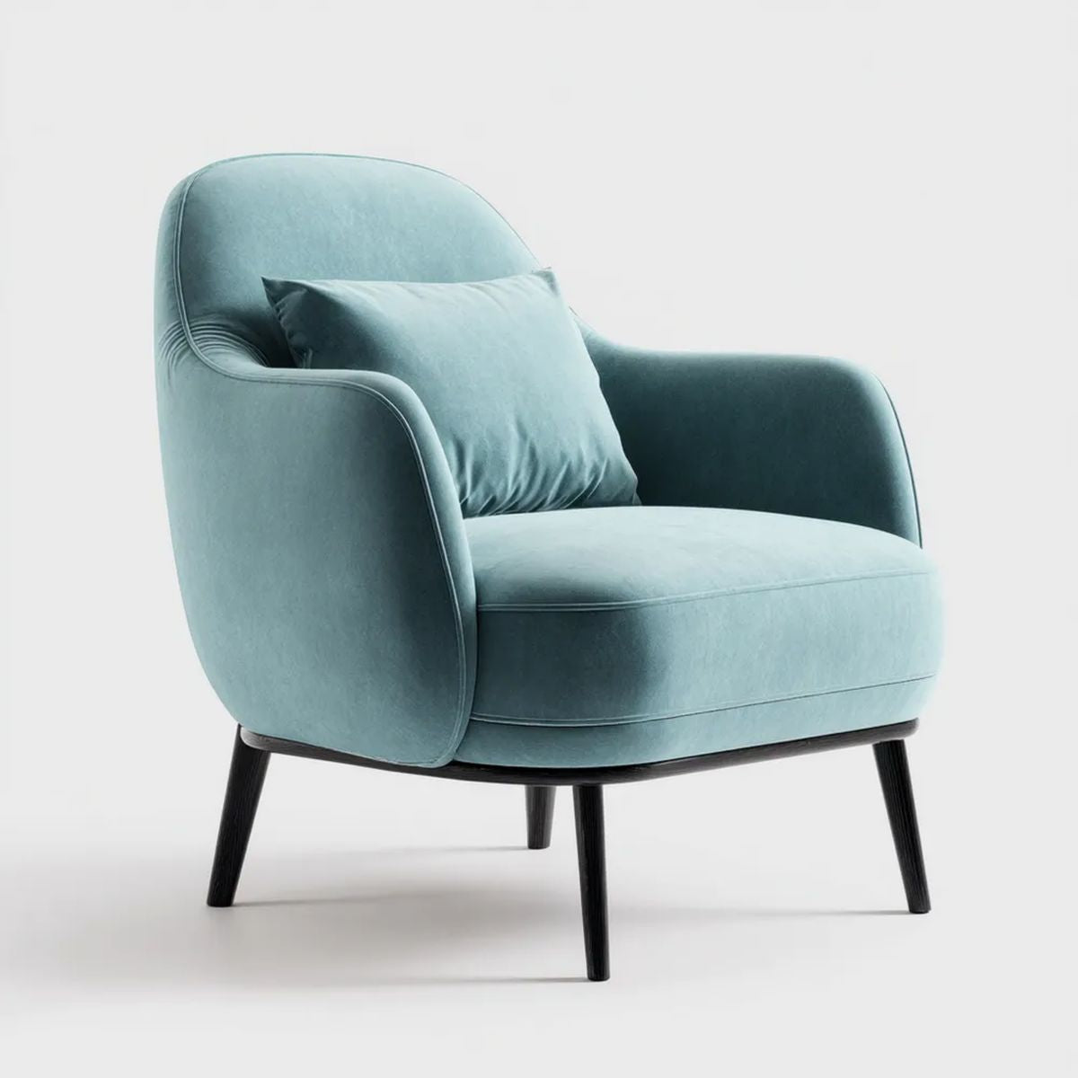 Fotel, Okrągły tylny Belivelvet Beliblue Belicack Sitting Fotel, 78 x 82 x 86 cm